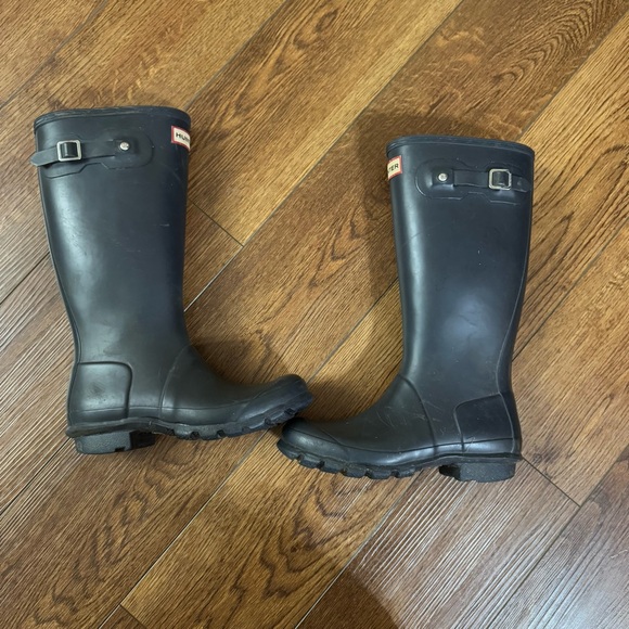 Hunter Original Rain Boots Kids’ Navy Wellington Boots Size 4 / 5 UNISEX - Picture 5 of 9